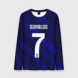 Лонгслив мужской Ronaldo 7: Blue Sport, цвет: 3D-принт
