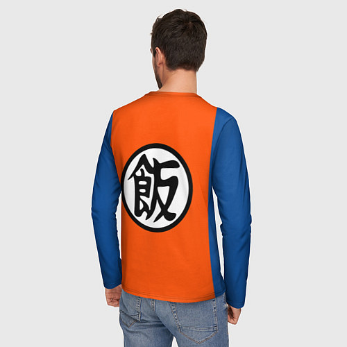 Мужской лонгслив DBZ: Gohan Kanji Emblem / 3D-принт – фото 4