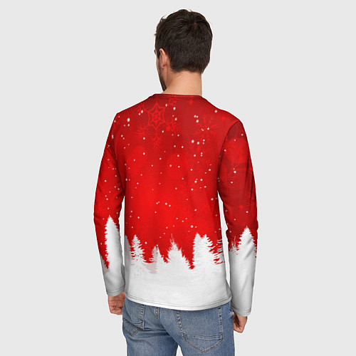 Мужской лонгслив Christmas pattern / 3D-принт – фото 4