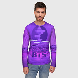 Лонгслив мужской BTS: Violet Mountains, цвет: 3D-принт — фото 2