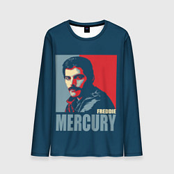 Лонгслив мужской Queen: Freddie Mercury, цвет: 3D-принт