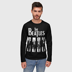 Лонгслив мужской The Beatles: Black Side, цвет: 3D-принт — фото 2