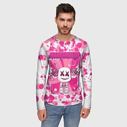 Лонгслив мужской Marshmello: Pink Fashion, цвет: 3D-принт — фото 2