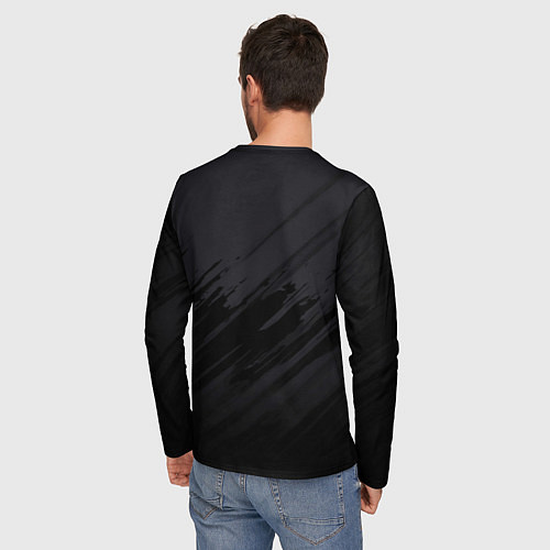 Мужской лонгслив Mercedes AMG: Black Edition / 3D-принт – фото 4
