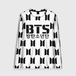 Мужской лонгслив BTS: White Pattern