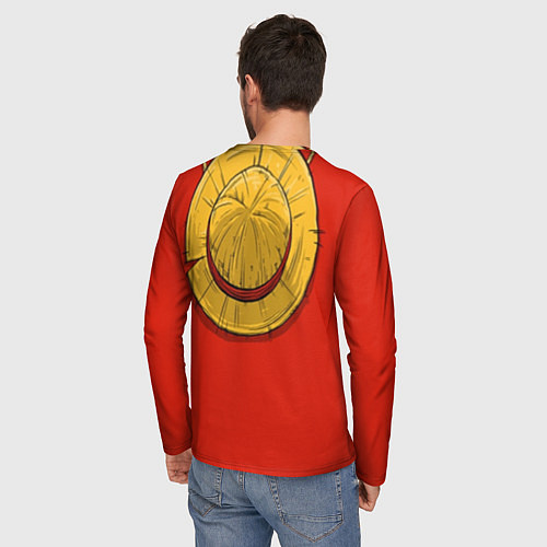 Мужской лонгслив One Piece грудь Луффи со шляпой для косплея / 3D-принт – фото 4