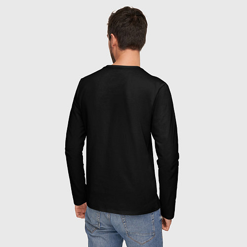 Мужской лонгслив Red Hot chili peppers logo on black / 3D-принт – фото 4