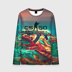 Лонгслив мужской CS GO logo abstract, цвет: 3D-принт