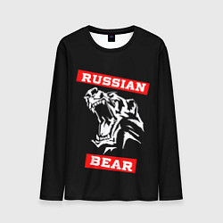 Лонгслив мужской RUSSIAN BEAR - WILD POWER, цвет: 3D-принт