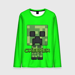 Лонгслив мужской MINECRAFT CREEPER, цвет: 3D-принт