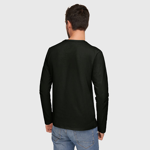 Мужской лонгслив Billie Eilish Black Art / 3D-принт – фото 4