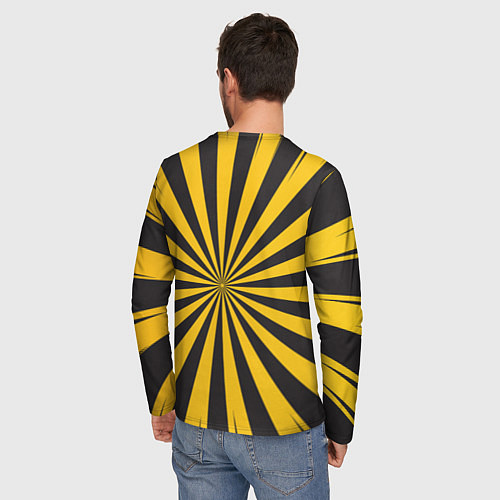 Мужской лонгслив MY HERO ACADEMIA желтые полосы / 3D-принт – фото 4