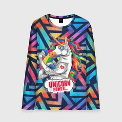 Мужской лонгслив Unicorn Power Единорог