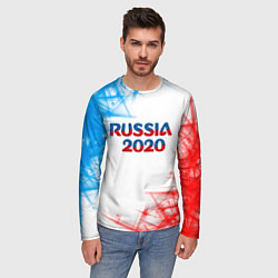 Лонгслив мужской Россия, цвет: 3D-принт — фото 2