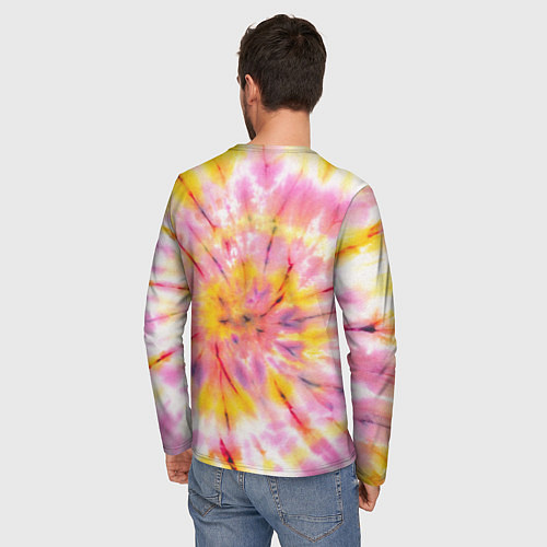 Мужской лонгслив Rolling Stones tie-dye / 3D-принт – фото 4