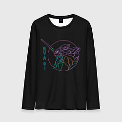 Мужской лонгслив Eva 01, Vaporwave, Evangelion