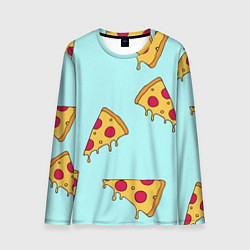 Лонгслив мужской Ароматная пицца, цвет: 3D-принт