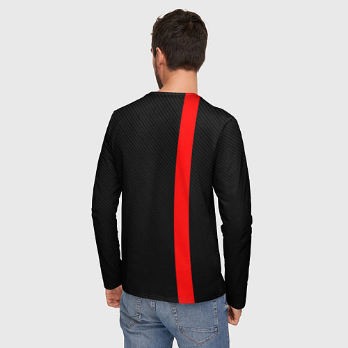 Мужской лонгслив AUDI SPORT CARBON / 3D-принт – фото 4