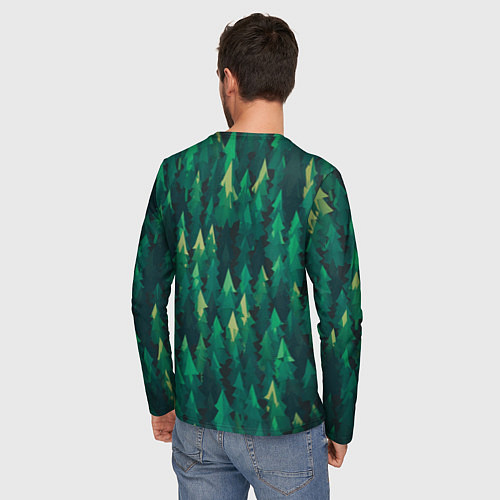 Мужской лонгслив ЛЕС / 3D-принт – фото 4