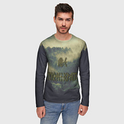 Лонгслив мужской Лес мой храм, цвет: 3D-принт — фото 2
