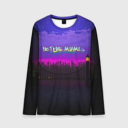 Лонгслив мужской HOTLINE MIAMI2, цвет: 3D-принт