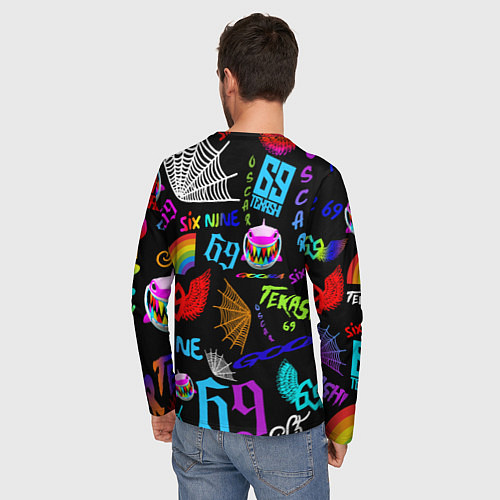Мужской лонгслив 6IX9INE / 3D-принт – фото 4