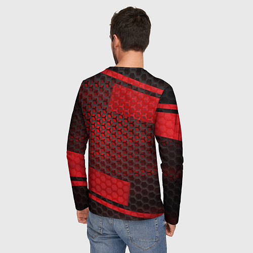 Мужской лонгслив NISSAN / 3D-принт – фото 4