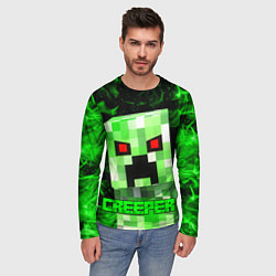 Лонгслив мужской MINECRAFT CREEPER, цвет: 3D-принт — фото 2