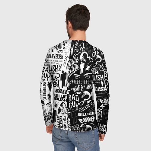 Мужской лонгслив BILLIE EILISH БИЛЛИ АЙЛИШ / 3D-принт – фото 4