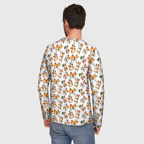 Мужской лонгслив Корги / 3D-принт – фото 4