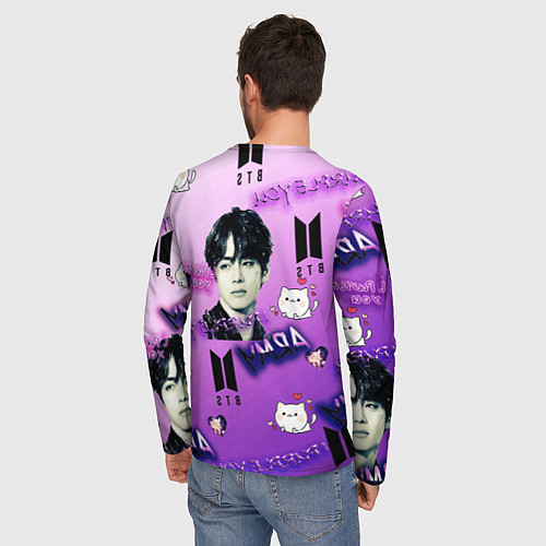 Мужской лонгслив I purple you / 3D-принт – фото 4