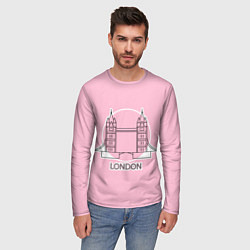 Лонгслив мужской Лондон London Tower bridge, цвет: 3D-принт — фото 2