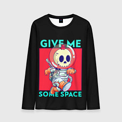 Лонгслив мужской Скелет космонавт, цвет: 3D-принт