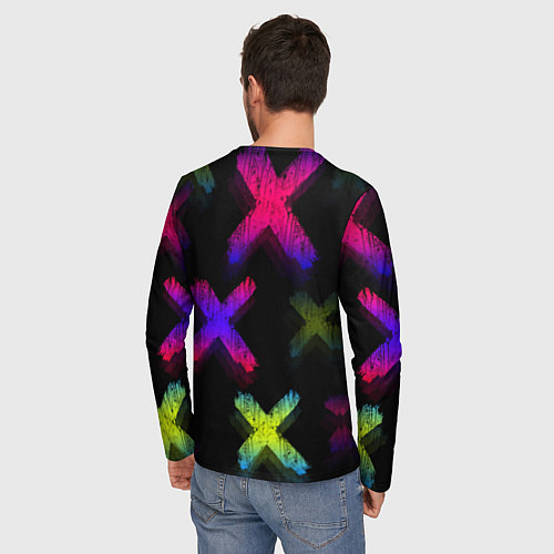 Мужской лонгслив Крестики / 3D-принт – фото 4