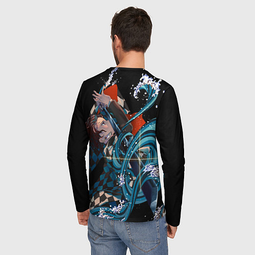 Мужской лонгслив КЛИНОК РАССЕКАЮЩИЙ ДЕМОНОВ / 3D-принт – фото 4