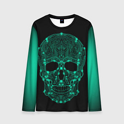 Лонгслив мужской Cyber Skull, цвет: 3D-принт