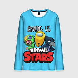 Мужской лонгслив Among Us and Brawl Stars