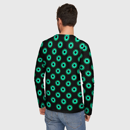 Мужской лонгслив Сфера паттерн / 3D-принт – фото 4