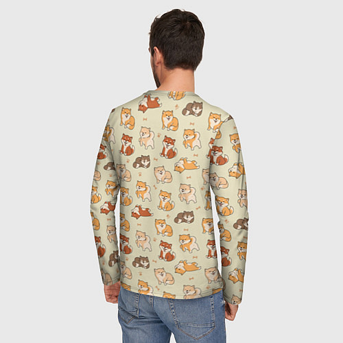 Мужской лонгслив Шиба-Ину / 3D-принт – фото 4