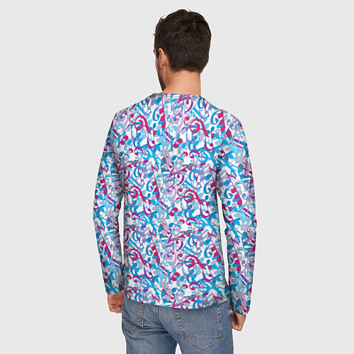 Мужской лонгслив Ноты / 3D-принт – фото 4