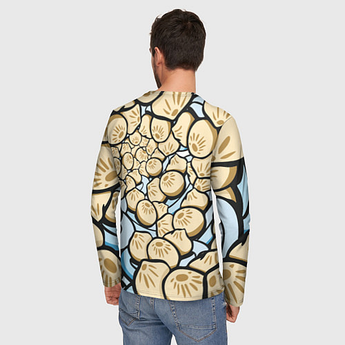 Мужской лонгслив Нежная бууза / 3D-принт – фото 4
