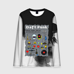 Лонгслив мужской Daft punk modern, цвет: 3D-принт