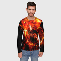 Лонгслив мужской Данте в огне, цвет: 3D-принт — фото 2