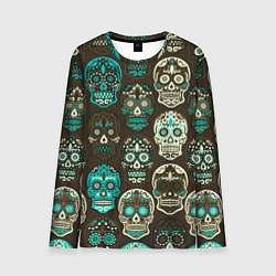 Мужской лонгслив Черепа с узорами