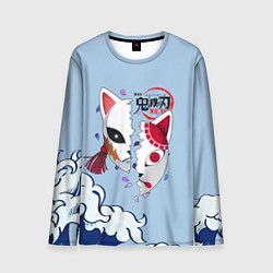 Лонгслив мужской Маски из Клинок, рассекающий демонов, цвет: 3D-принт