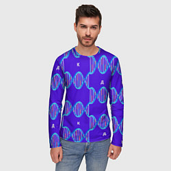 Лонгслив мужской Молекула ДНК, цвет: 3D-принт — фото 2