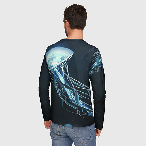Мужской лонгслив Рисунок медуза / 3D-принт – фото 4