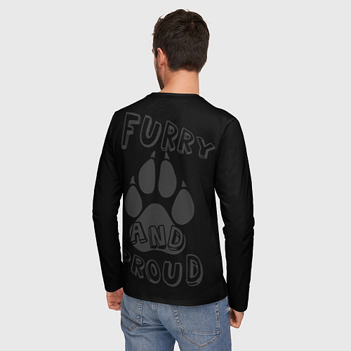 Мужской лонгслив Furry proud / 3D-принт – фото 4