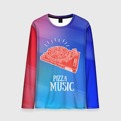 Лонгслив мужской PIZZA MUSIC, цвет: 3D-принт