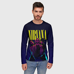 Лонгслив мужской Nirvana Neon, цвет: 3D-принт — фото 2